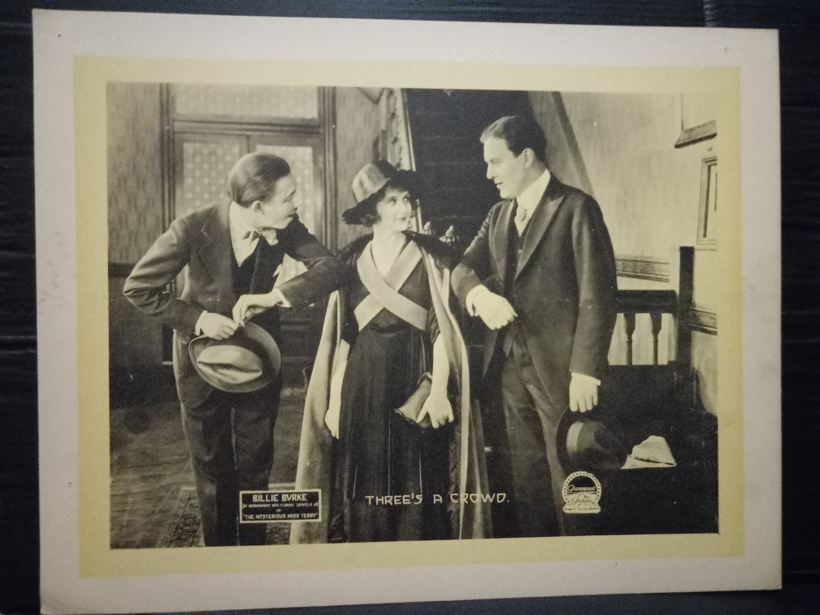 Lobby Card 1917 MYSTERIOUS MISS TERRY Billie Burke Thomas Meighan boarding house
