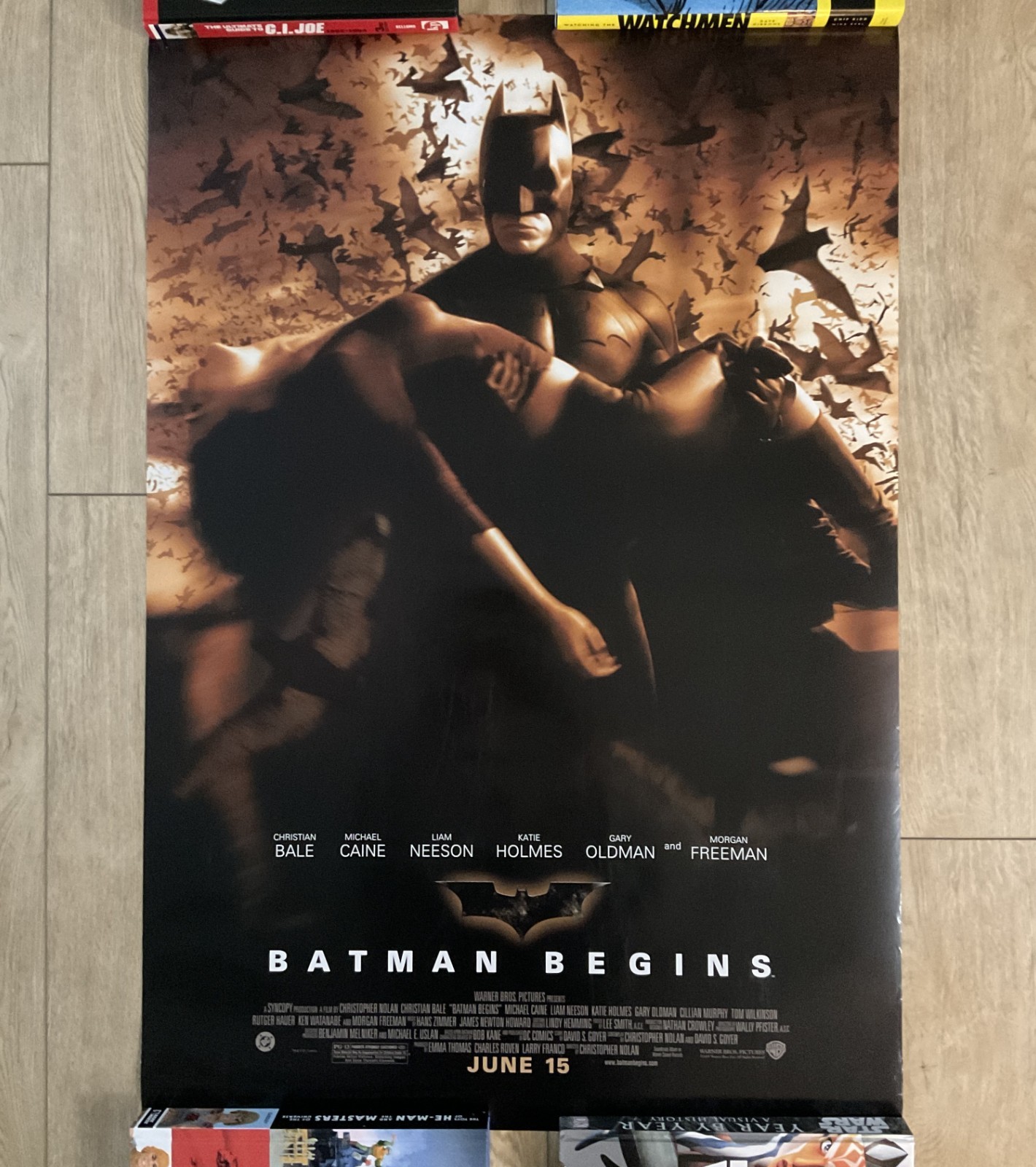 BATMAN BEGINS Official Movie Promo Single-Sided Promo Poster HUGE 27″x40″