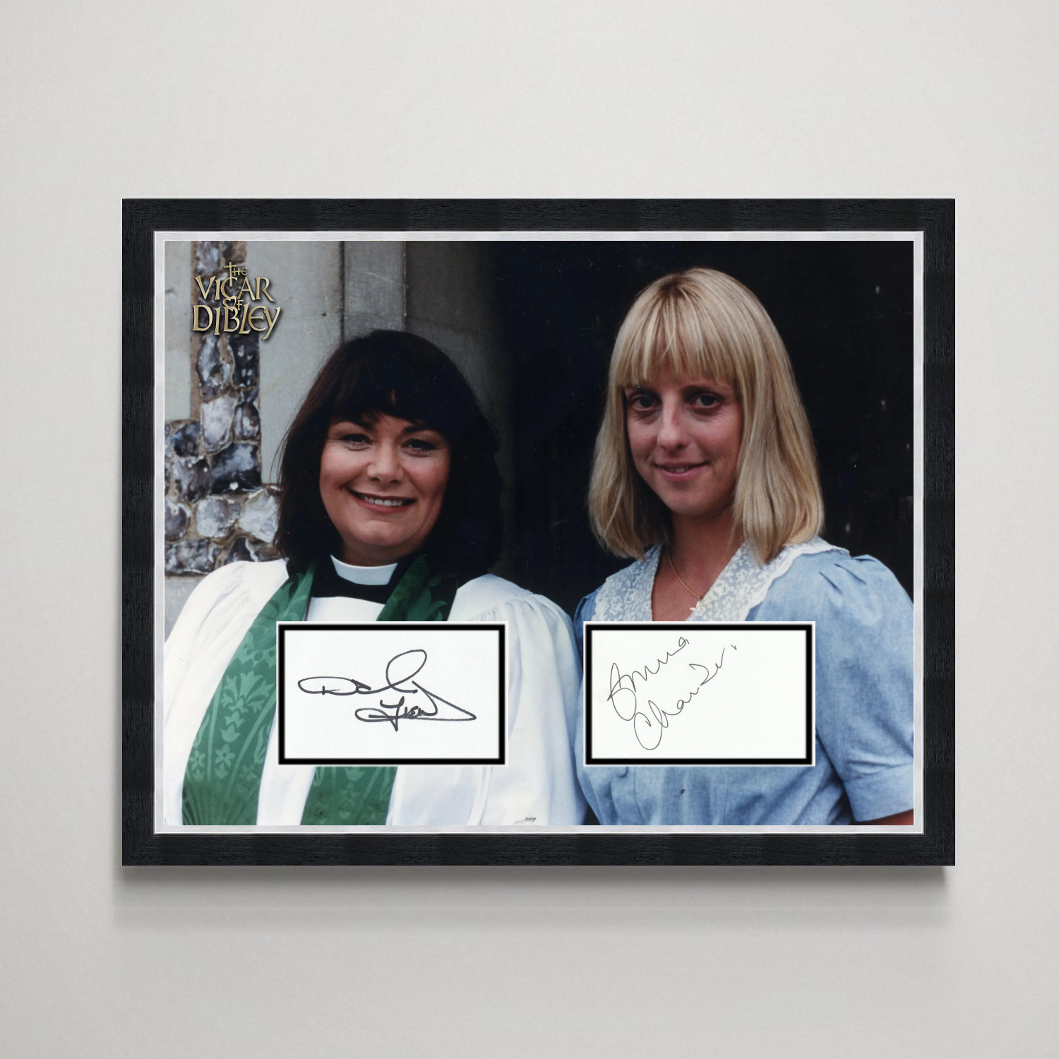 Dawn French & Emma Chambers – Vicar of Dibley Genuine Signed Autograph Framed