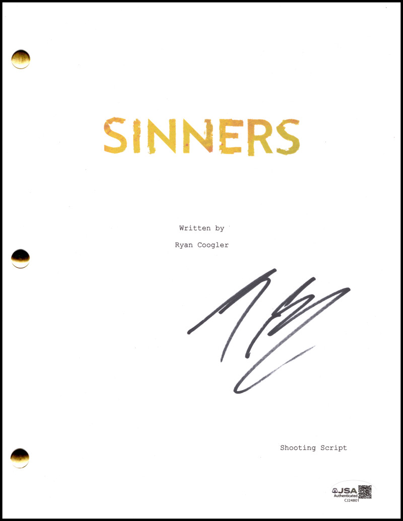 Michael B Jordan Signed Autograph Sinners Full Script Screenplay w/ JSA COA