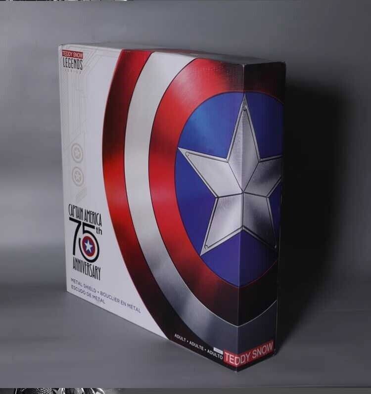 US 1:1 Marvel Captain America 75th Anniversary Alloy Shield Collection Fast Ship