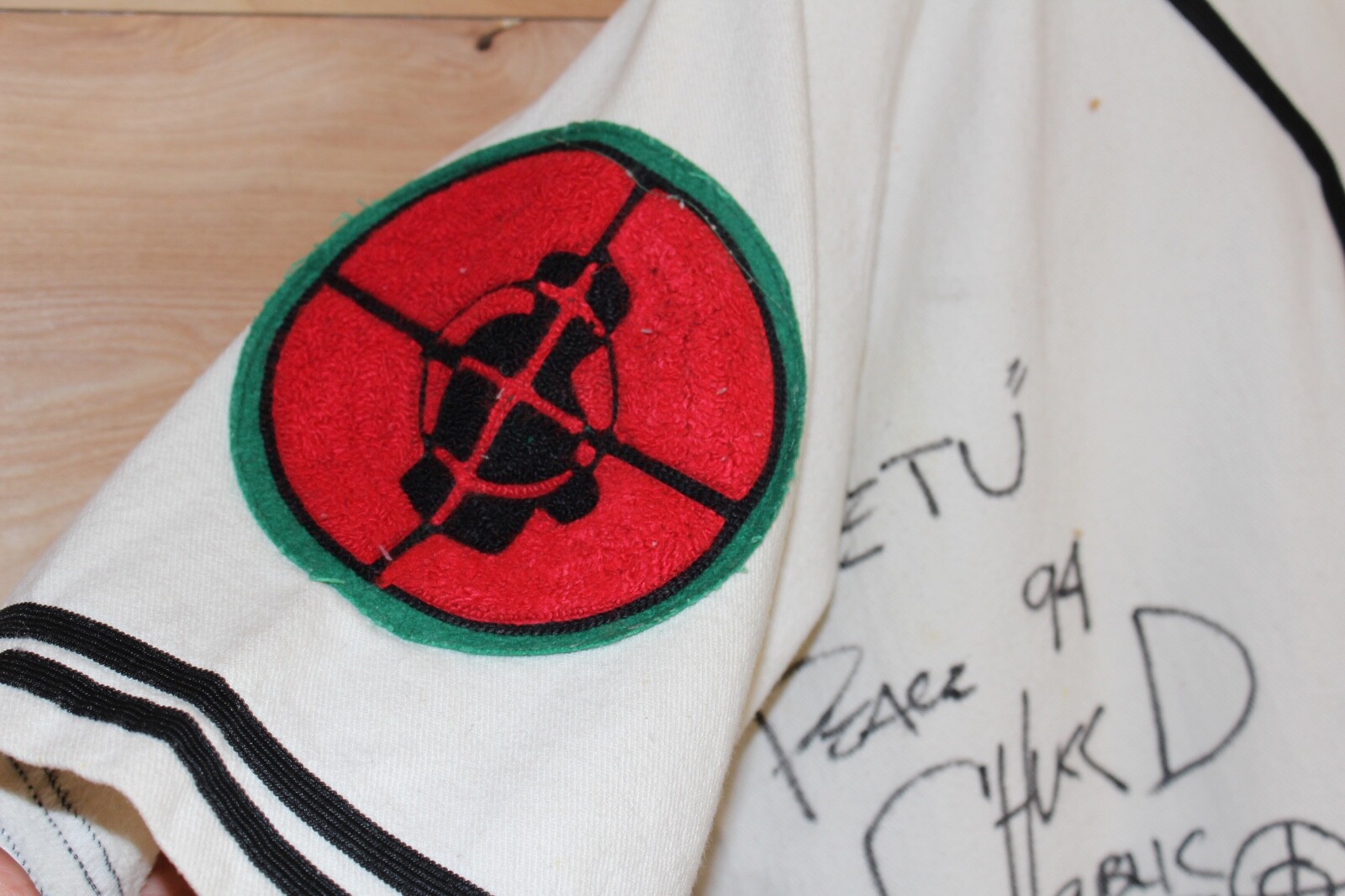 Vintage 1993 Public Enemy Rock Embassy Baseball Jersey Chuck D Signed Bomb Squad