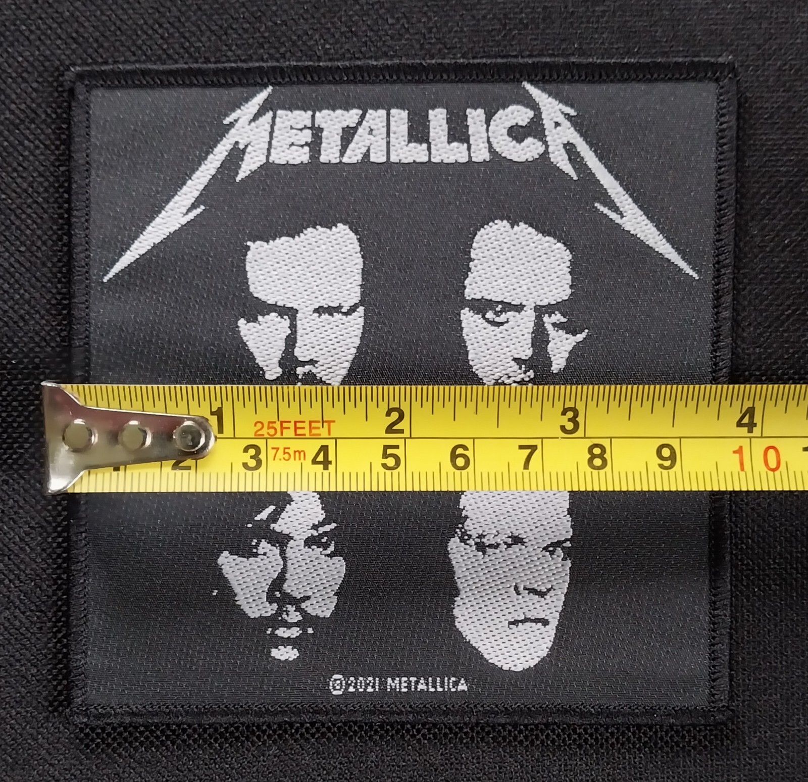 METALLICA ~ FACES BLACK ALBUM ~ LICENSED Sew On Band Woven Battle Jacket PATCH
