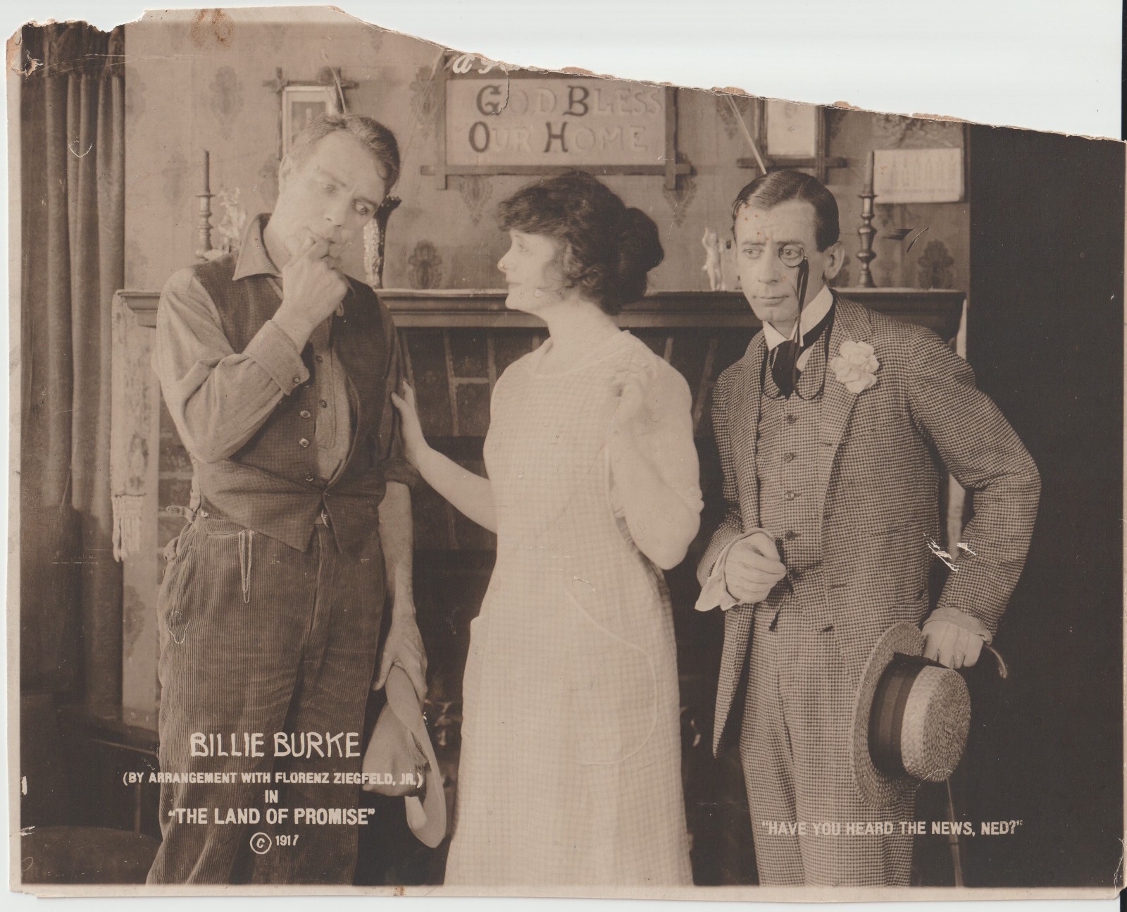 Orig. DBW Publicity Photo – BILLIE BURKE – THE LAND OF PROMISE – 1917 SILENT