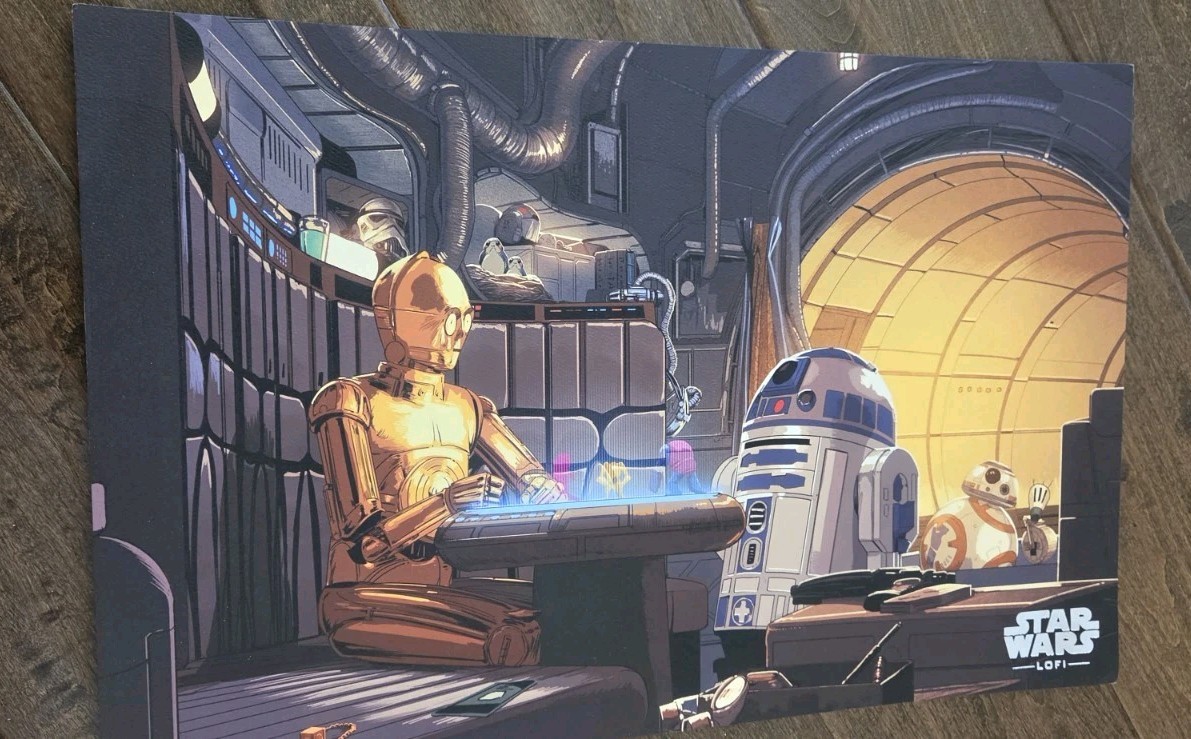 2026 SDCC COMIC CON EXCLUSIVE STAR WARS LOFI R2-D2 C-3PO BB-8 POSTER