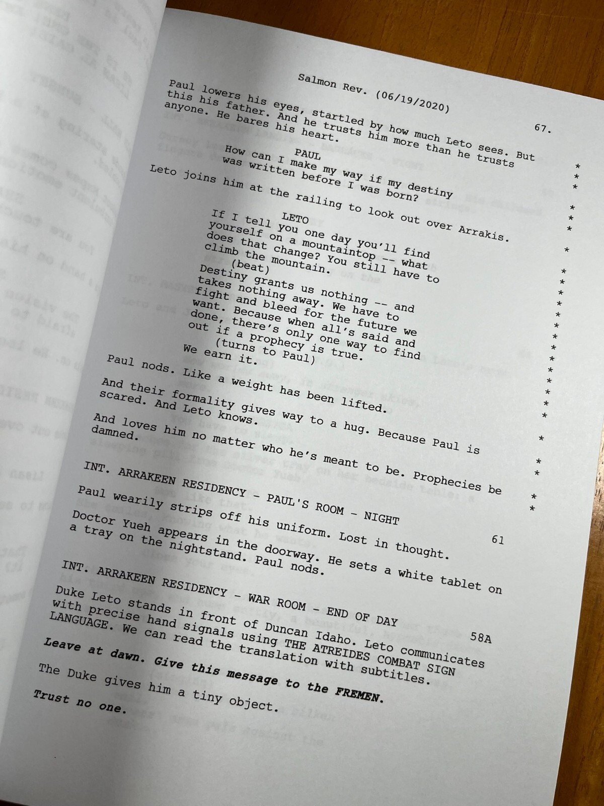 Dune 2021 Script Signed- Autograph Reprints- Dune Script- Denis Villeneuve
