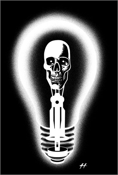 Incandescent Black & White Art Print Justin Hampton 2007