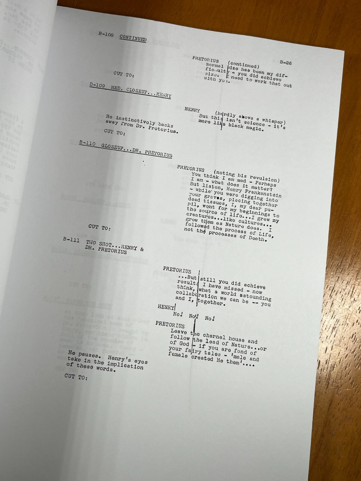 Bride of Frankenstein Script Signed- Autograph Reprints- Boris Karloff- 120 Pgs