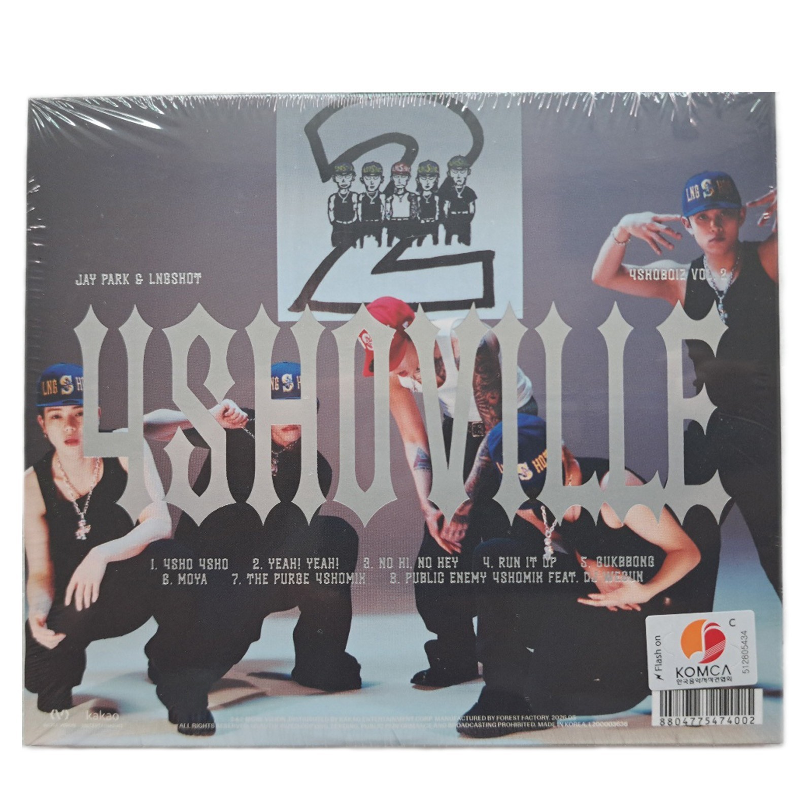 Jay Park & LNGSHOT Mixtape Album 4SHOBOIZ Vol. 2 4SHOVILLE CD-R Booklet Official