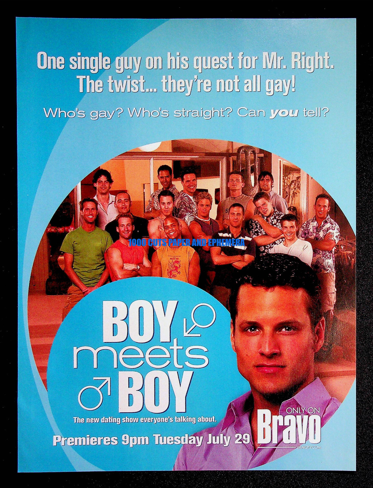 Boy Meets Boy Bravo TV Channel 2003 Gay Trade Print Magazine Ad Poster ADVERT