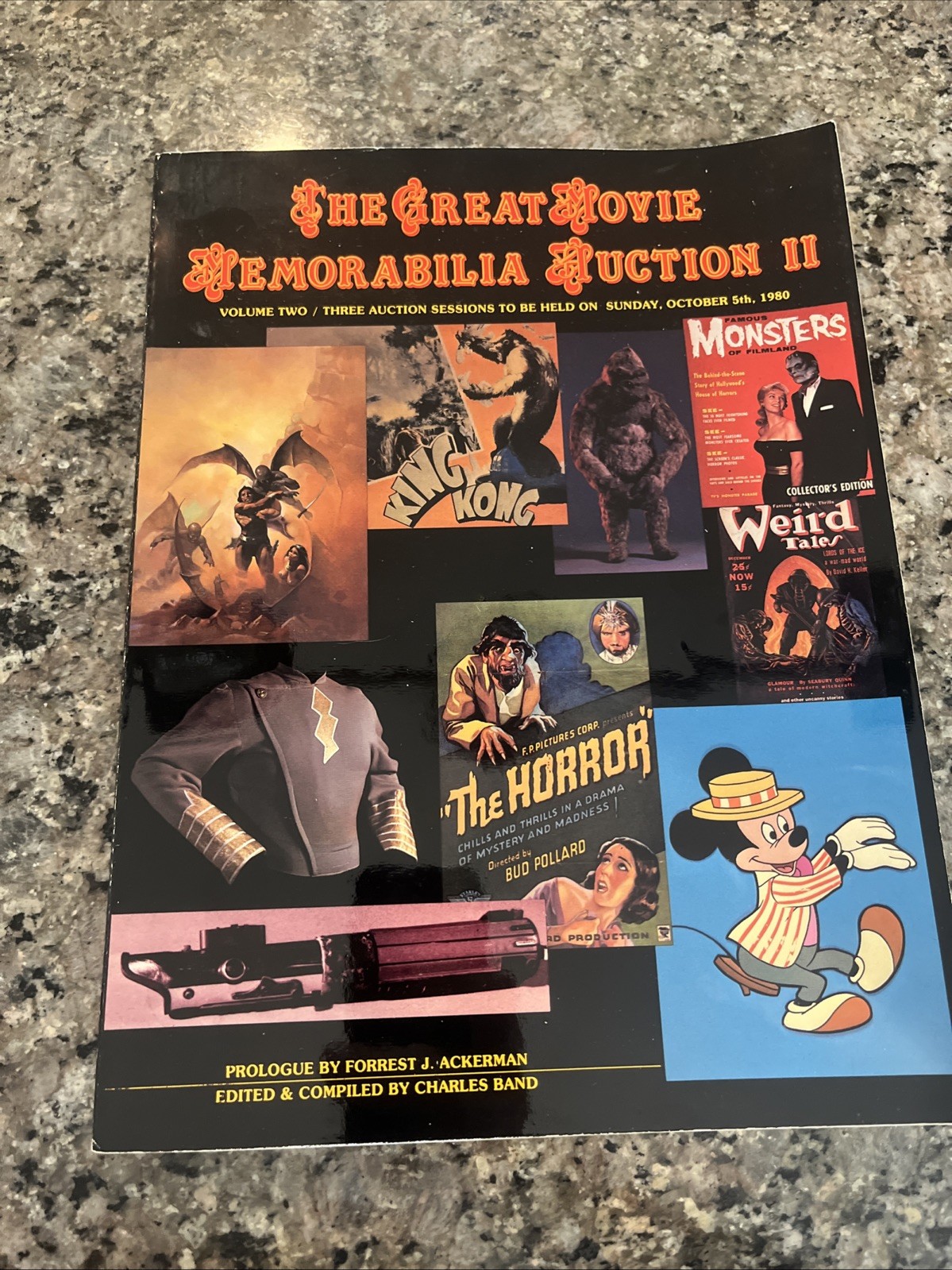 1980 Great Movie Memorabilia Auction II Catalog Forrest J Ackerman Charles Band