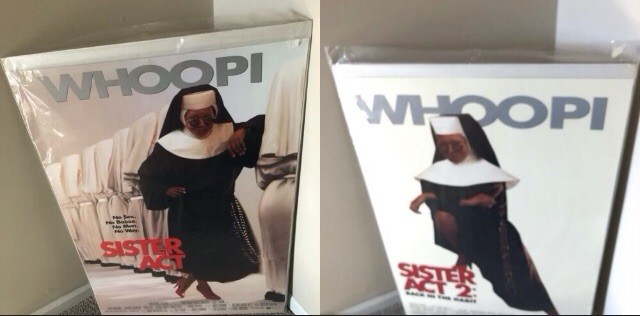 Sister Act & Sister Act 2 DS Original Rolled Movie Posters 27 x 40 Lot of 2