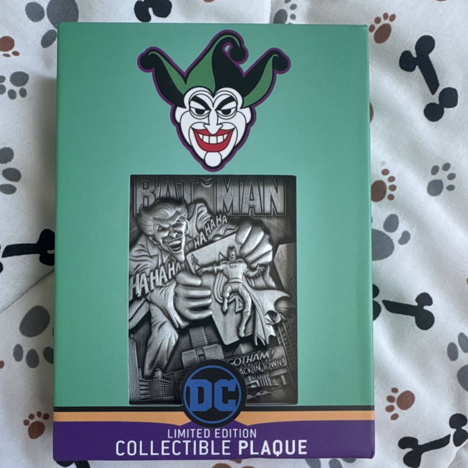 DC Batman Joker Limited Edition Embossed Metal Plaque Individually Numbered