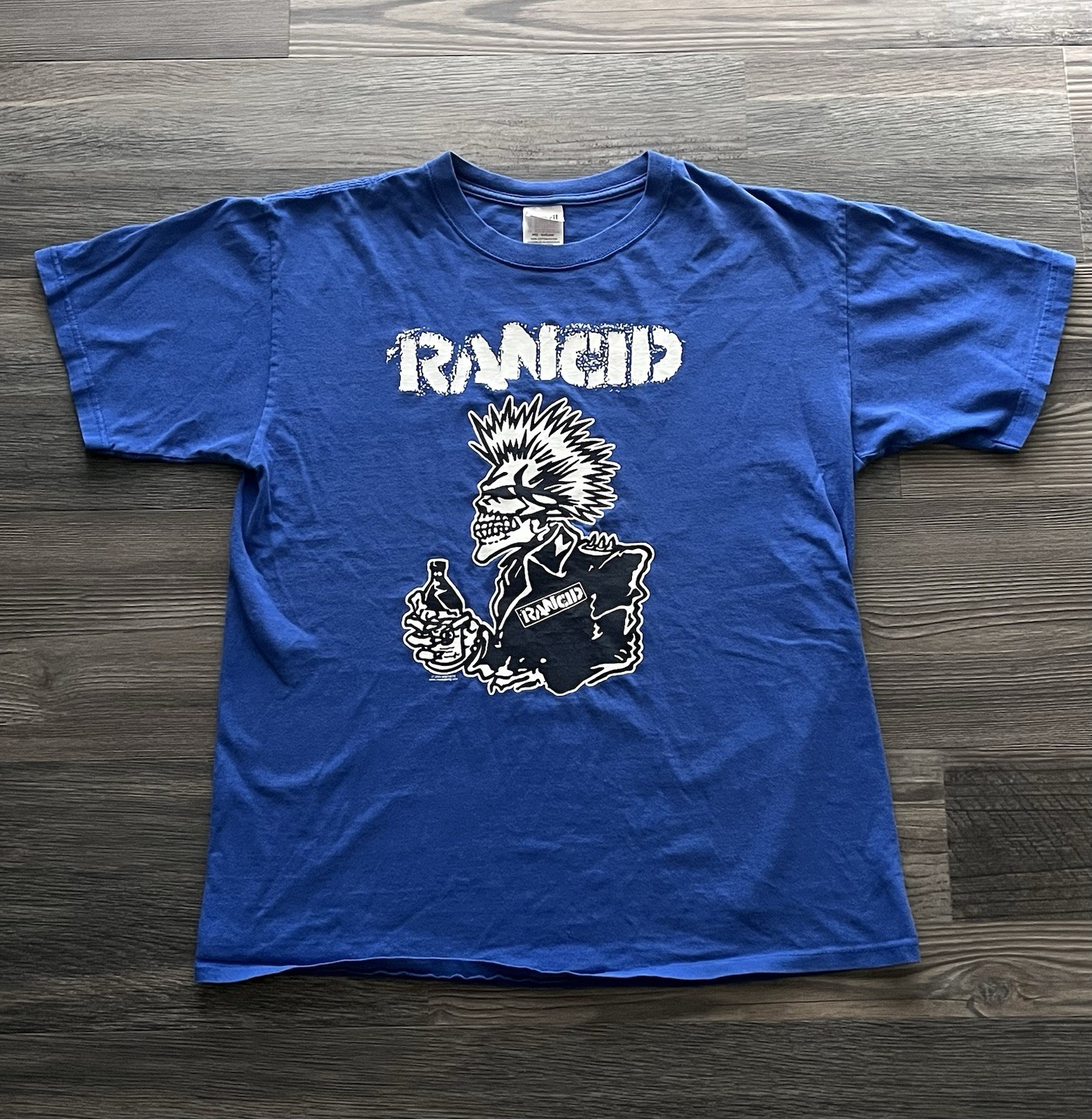 VTG 2004 Rancid blue Anvil SIZE Medium punk rock shirt