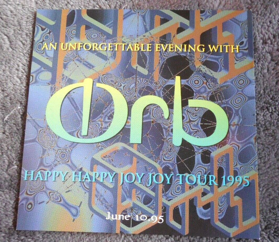 The Orb Happy Happy Joy 1995 Tour Flyer St Andrew’s Hall Detroit