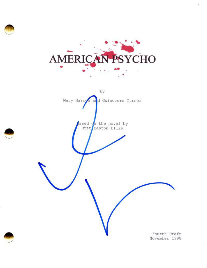 Willem Dafoe Signed Autograph American Psycho Full Movie Script Screenplay