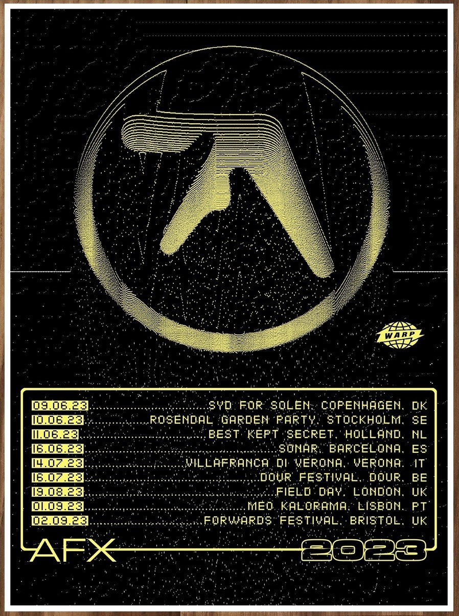 APHEX TWIN Blackbox Life Recorder Tour 2023 Ed RARE Poster! Ambient Techno EDM