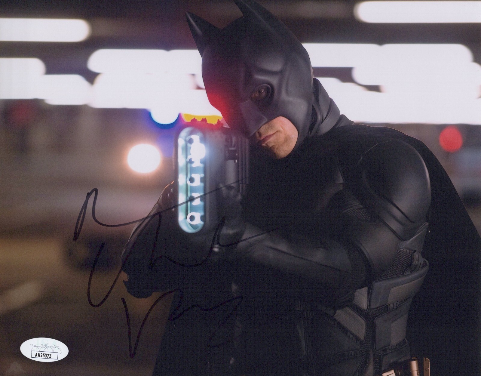 CHRISTIAN BALE Signed 8×10 Photo BATMAN Dark Knight IN PERSON Autograph JSA COA