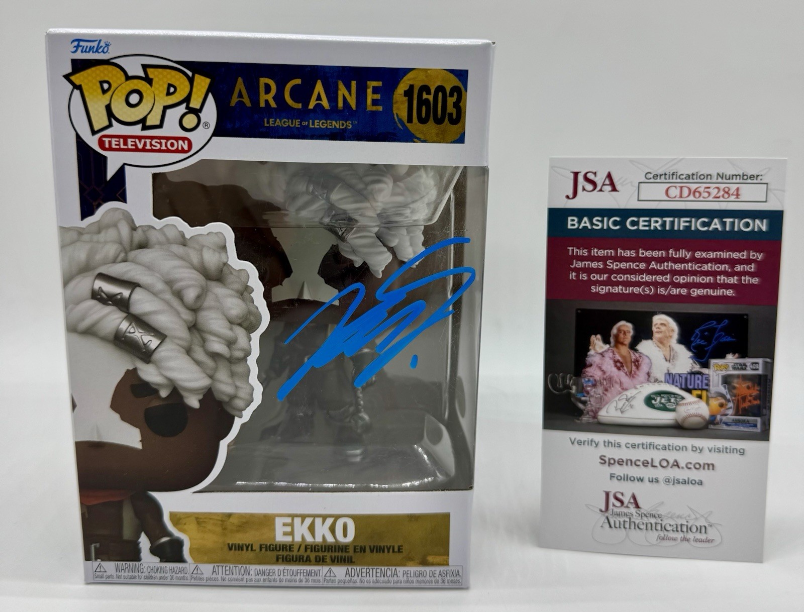 REED SHANNON HAND SIGNED AUTOGRAPH EKKO “ARCANE” FUNKO POP +JSA COA WS
