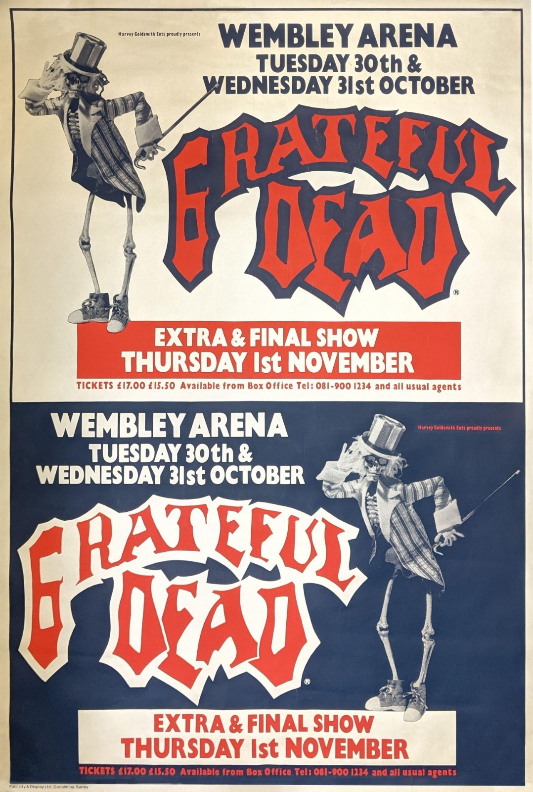 Grateful Dead Concert Poster 11×17 inch