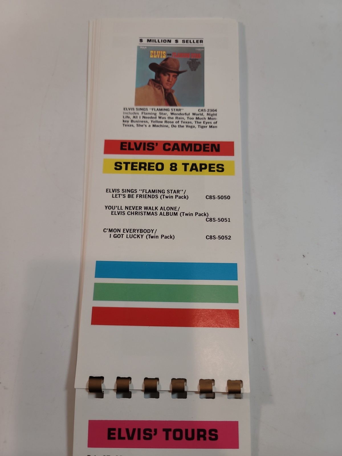 Elvis Presley 1972 Records & Tapes Complete Catalog -RCA Booklet/ Las Vegas Ad