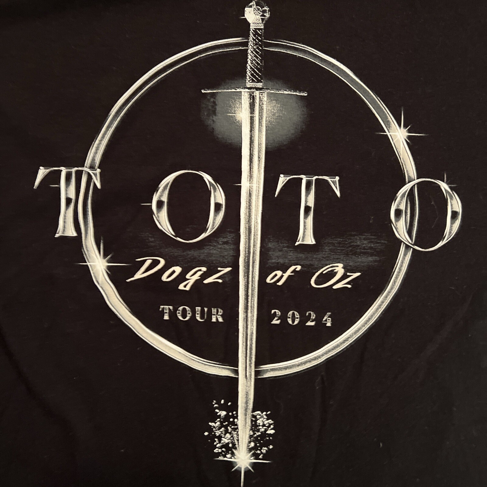 Rare Toto Band ‘Dogz Of Oz’ Concert Tour 2024 Shirt Small Black Jeff Porcaro New