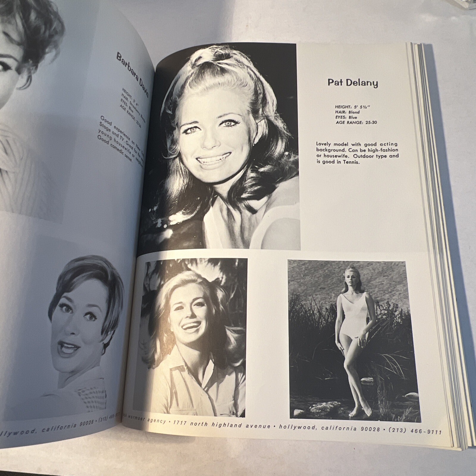 1968 JW – JACK WORMSER AGENCY, Hollywood Casting Talent Catalog Book VERY RARE!