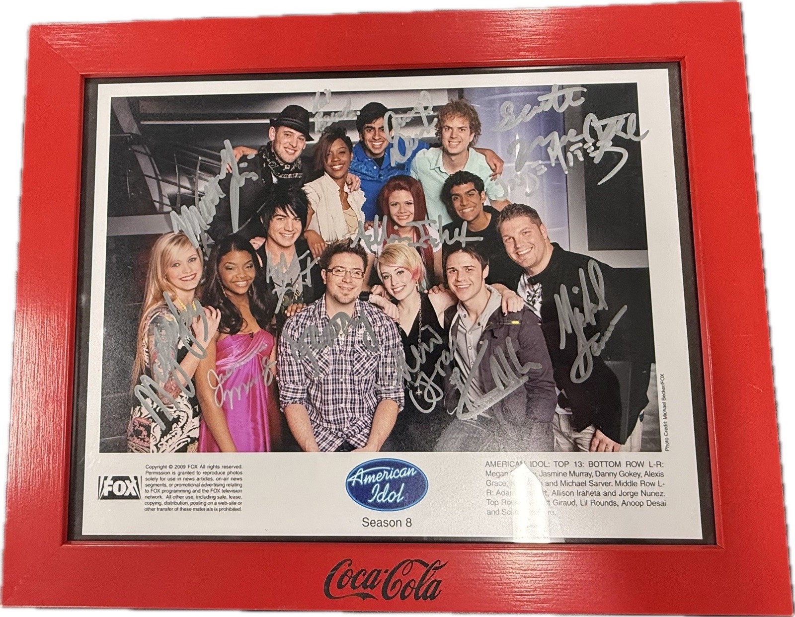 Season 8 American Idol Signed Bundle- Pillow, Shirt And Photo