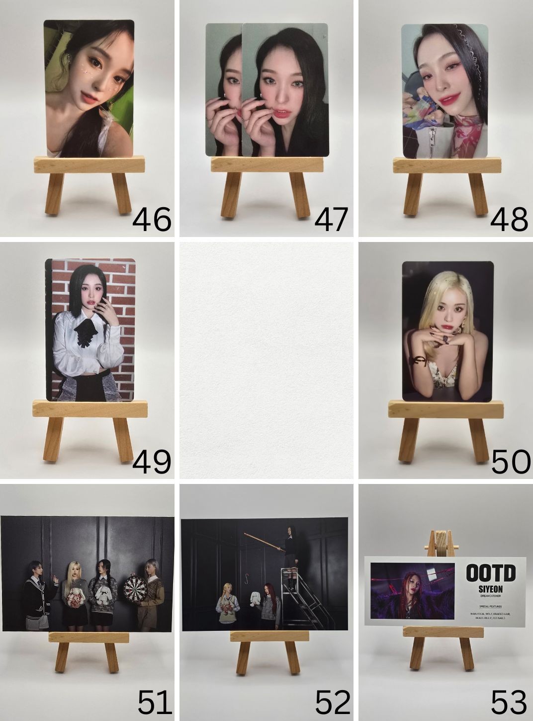Dreamcatcher Photocards JiU SuA Siyeon Handong Yoohyeon Dami Gahyeon