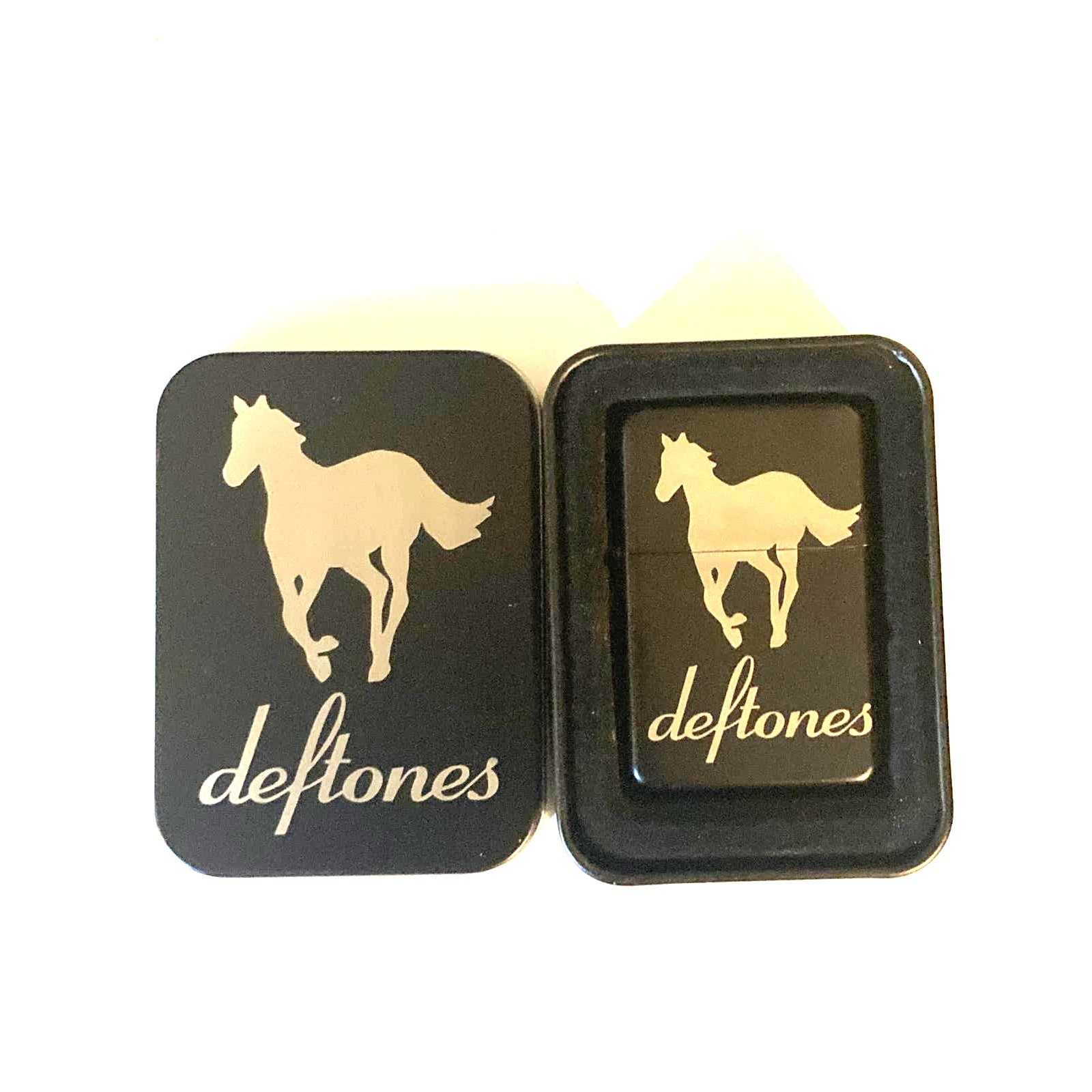 Deftones White Pony Engraved Lighter Black Mate with Case