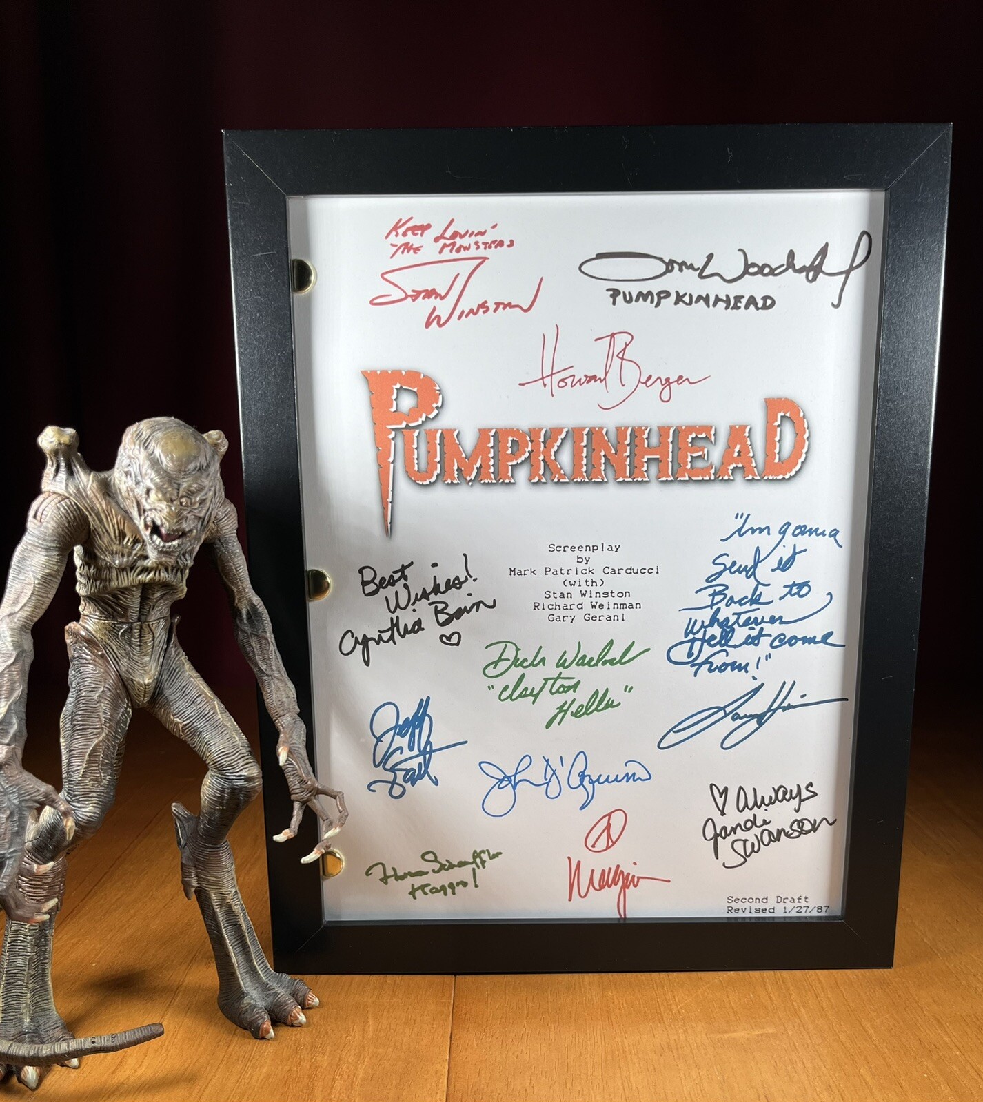 Pumpkinhead Script Signed- Autograph Reprints- 93 Pages