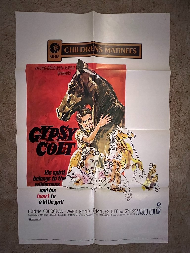 Gypsy Colt 1954 Movie Poster 27×41 Donna Corcoran, Ward Bond