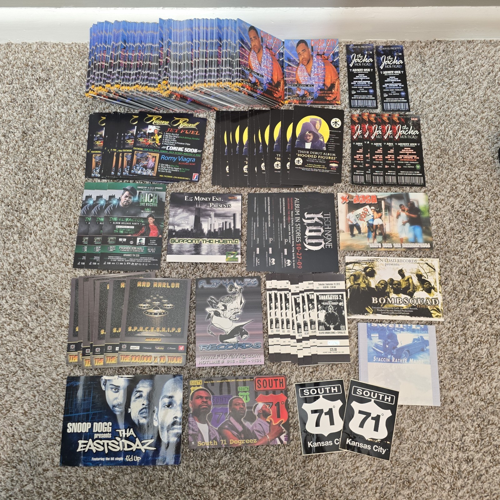 Official Promo Postcard & Sticker 90s Hip Hop G Funk Kansas City KC Rap Rare Lot