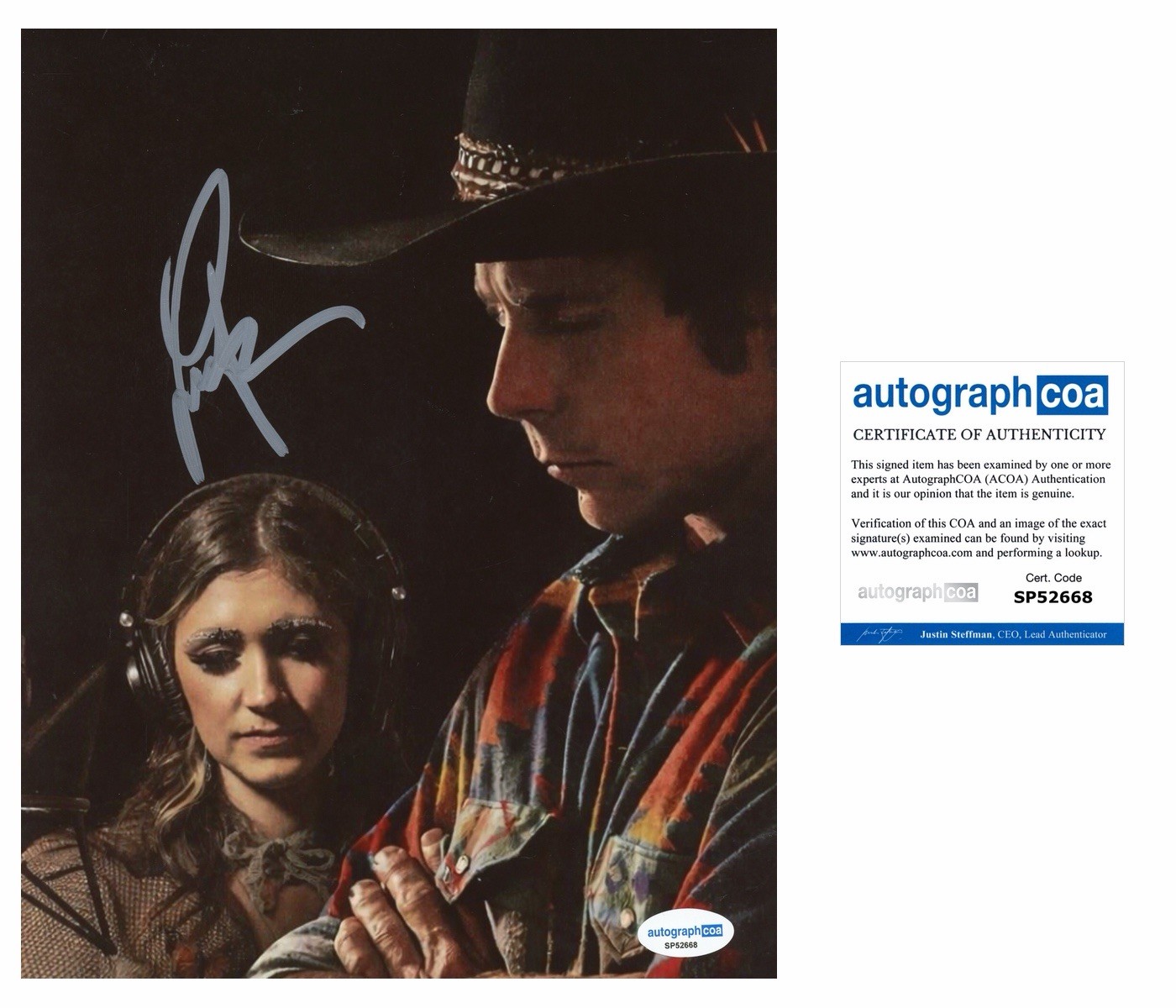 LUKAS NELSON SIGNED 8X10 PHOTOGRAPH ‘COUNTRY SINGER’ ACOA