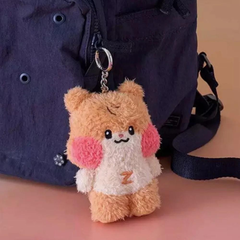 Kpop Style Plush Doll Keychain 12cm Cute Cartoon Pendant for Bags
