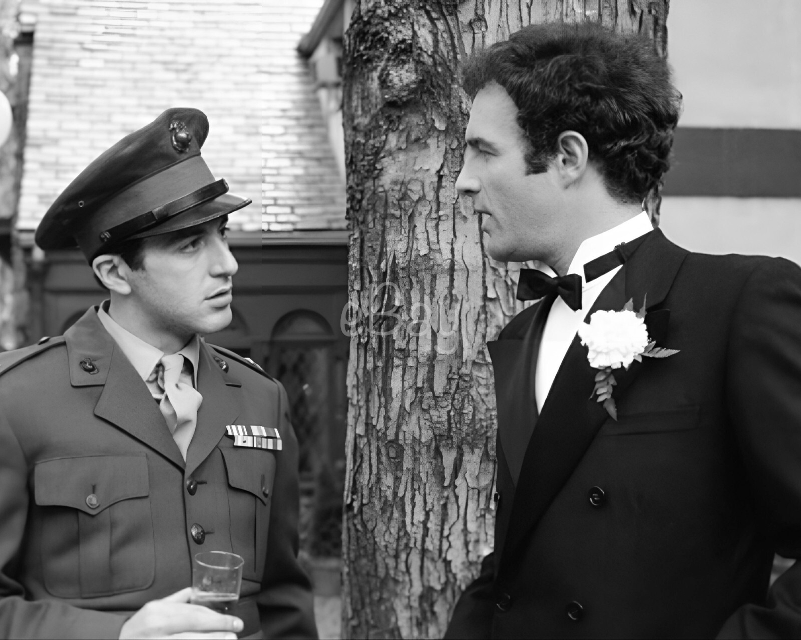 8×10 B&W photo of Al Pacino & James Caan in “The Godfather”
