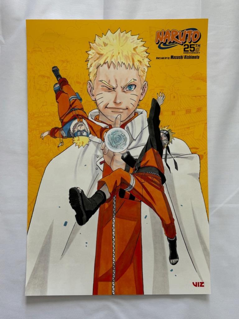 NARUTO 25TH ANNIVERSARY 12″x18″ D/S Original Promo TV Poster SDCC 2024 MINT Viz