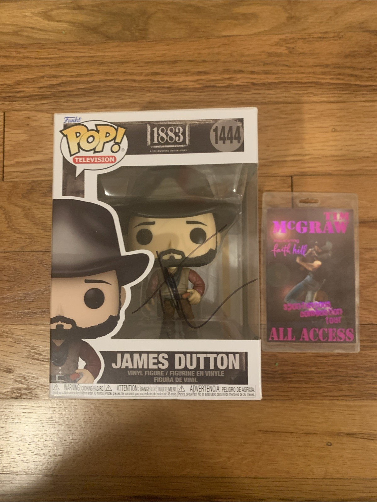 Tim McGraw Signed James Dutton Funko 1883 Autographed COA With All Access Pass