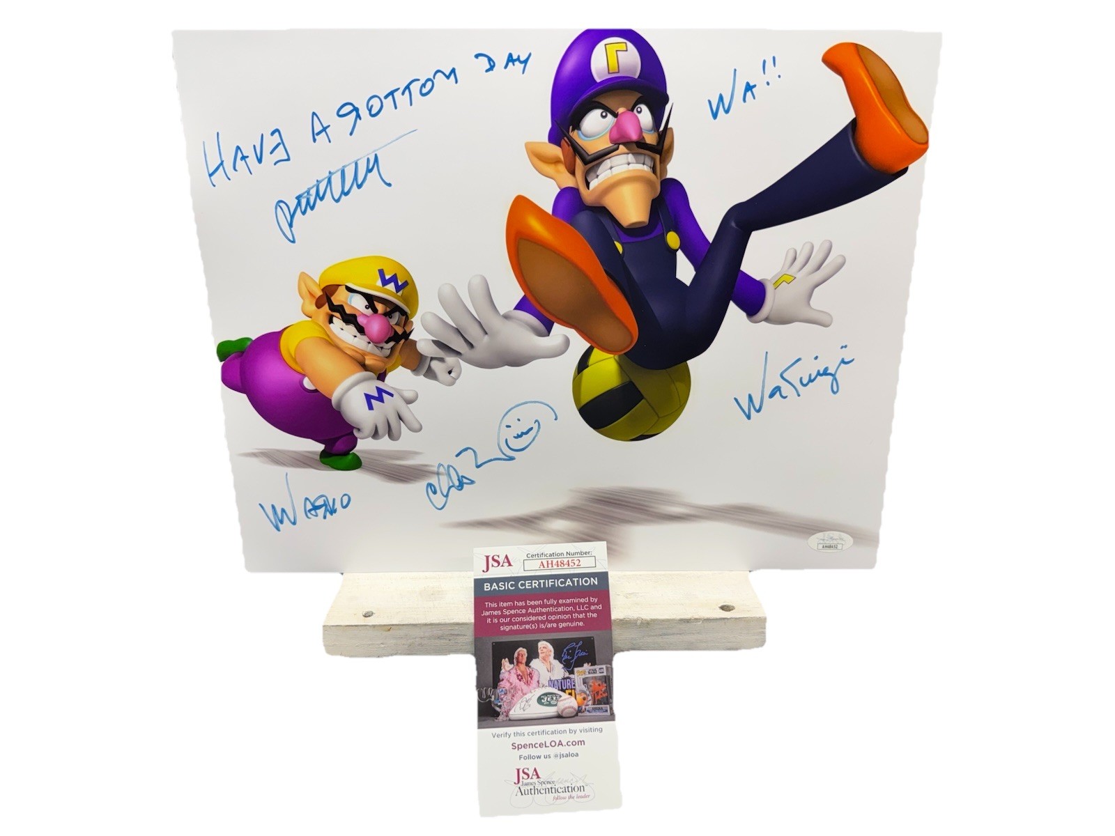 Charles Martinet Signed 11×14 Photo Wario Walugi Autograph Nintendo JSA COA