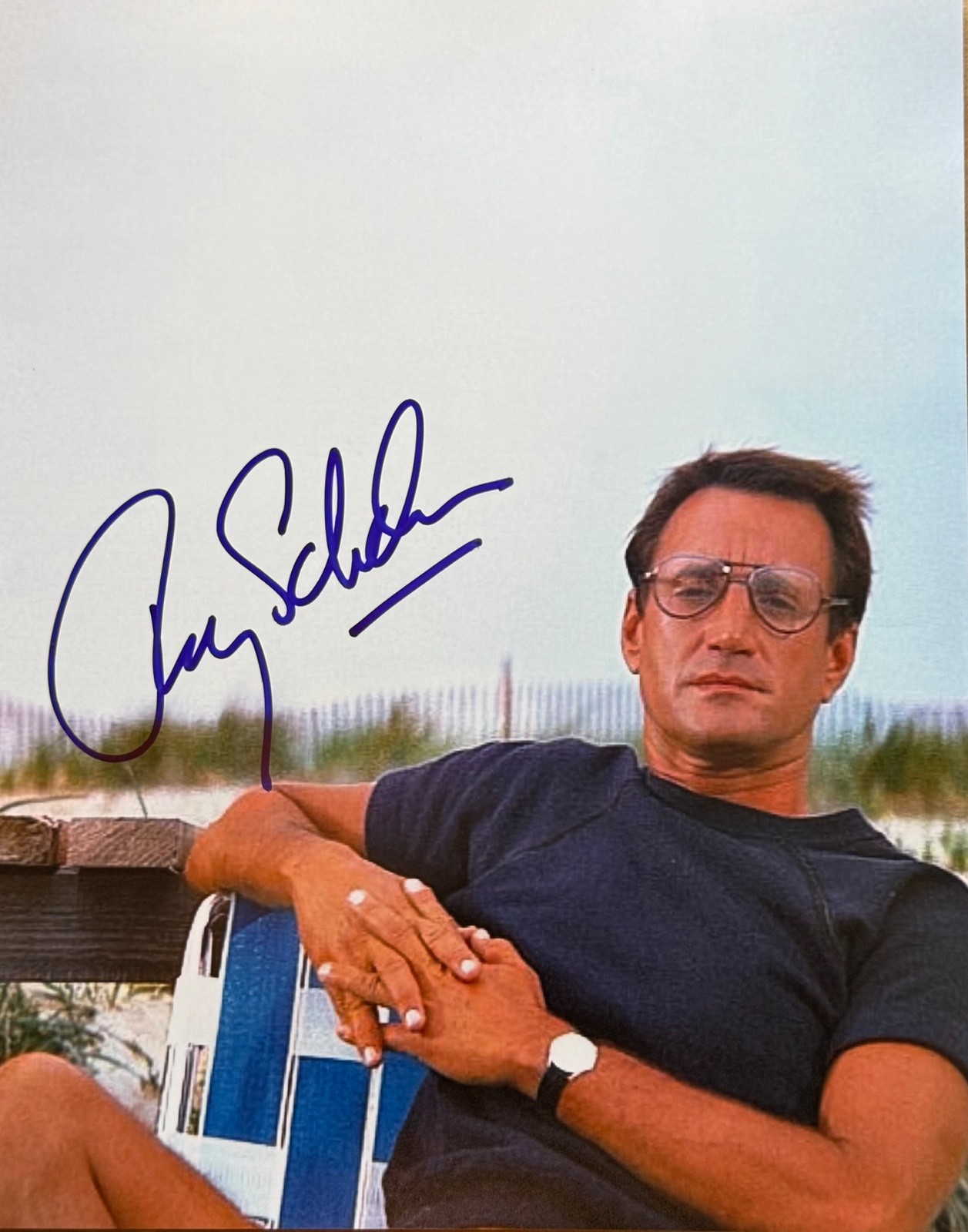 Roy Scheider Chief Brody Jaws SIGNED Autograph 8×10 Rare Photo W Proof K9 COA