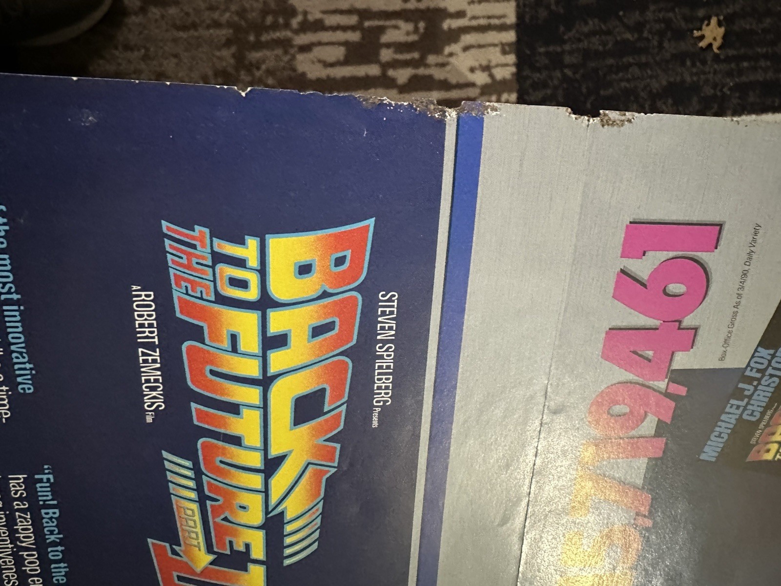 1990 Back to the Future II Video Store Promo Poster MCA Double-Sided
