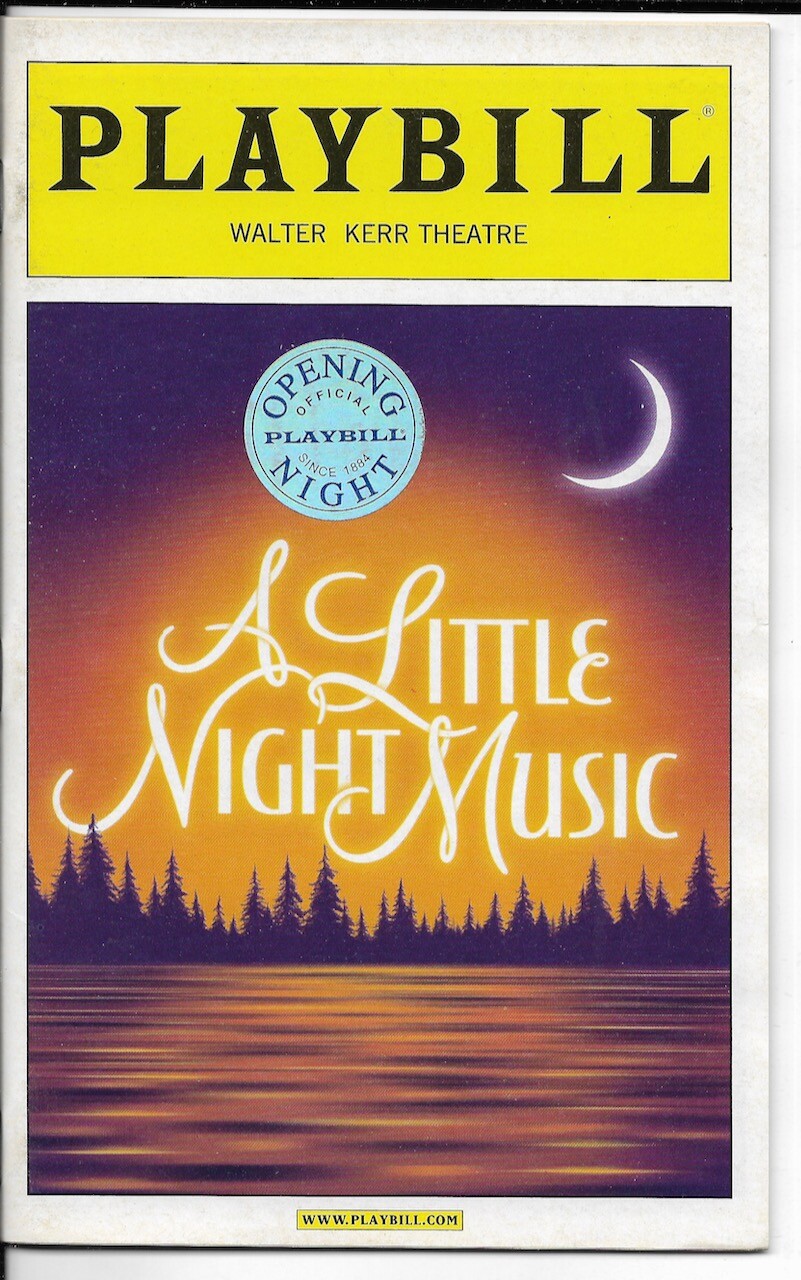 Angela Lansbury “A Little Night Music” REVIVAL Playbill 2009 OPENING NIGHT
