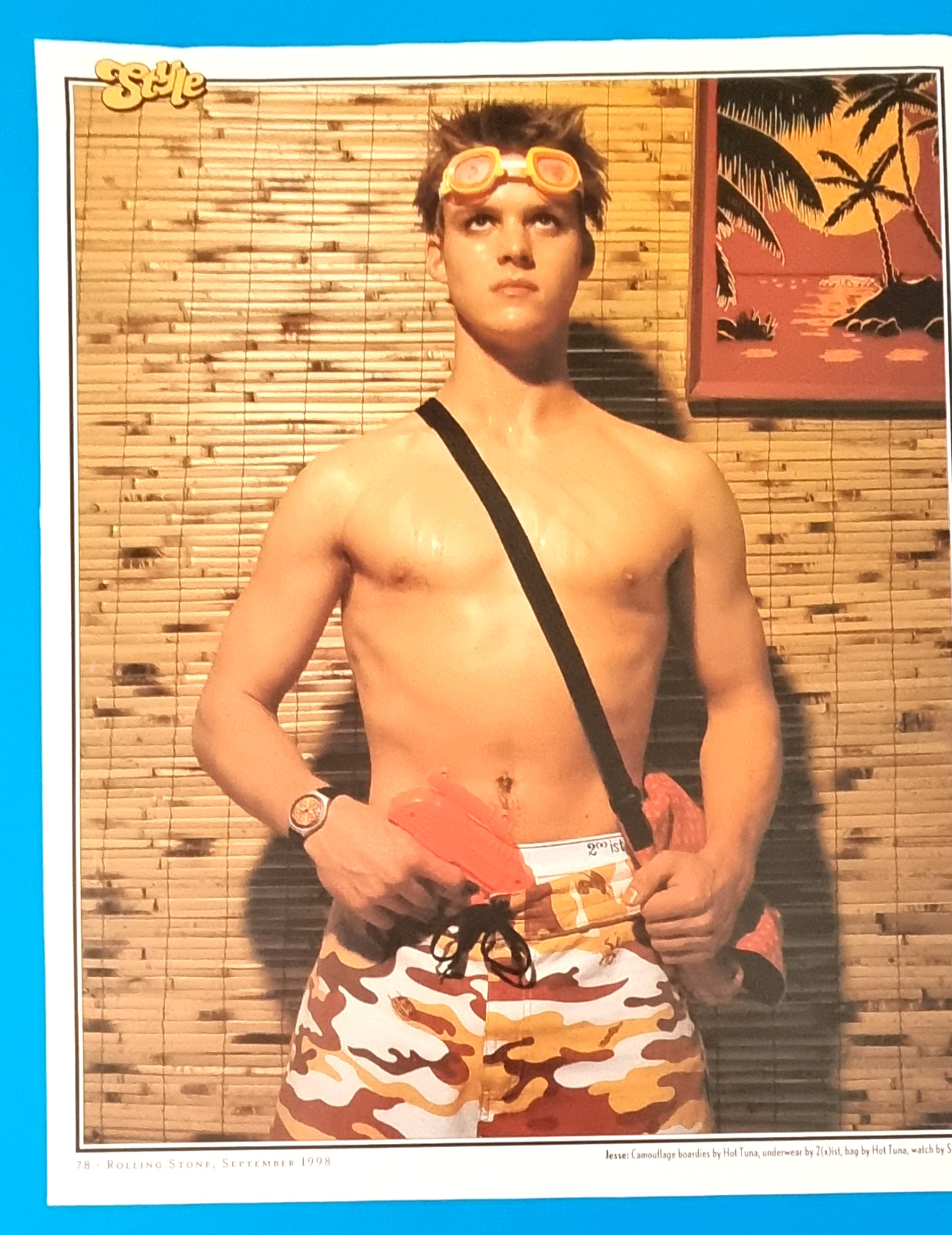1998 -Jess Spencer – 1 Page Magazine Clipping Picture – Shirtless Abs