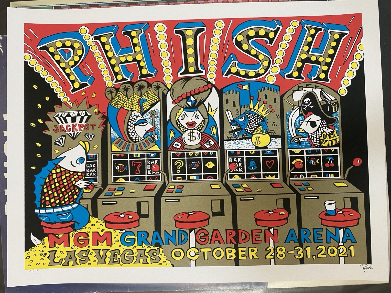 Phish Jim Pollock Vegas Poster Print Signed SÉ Numbered Rare