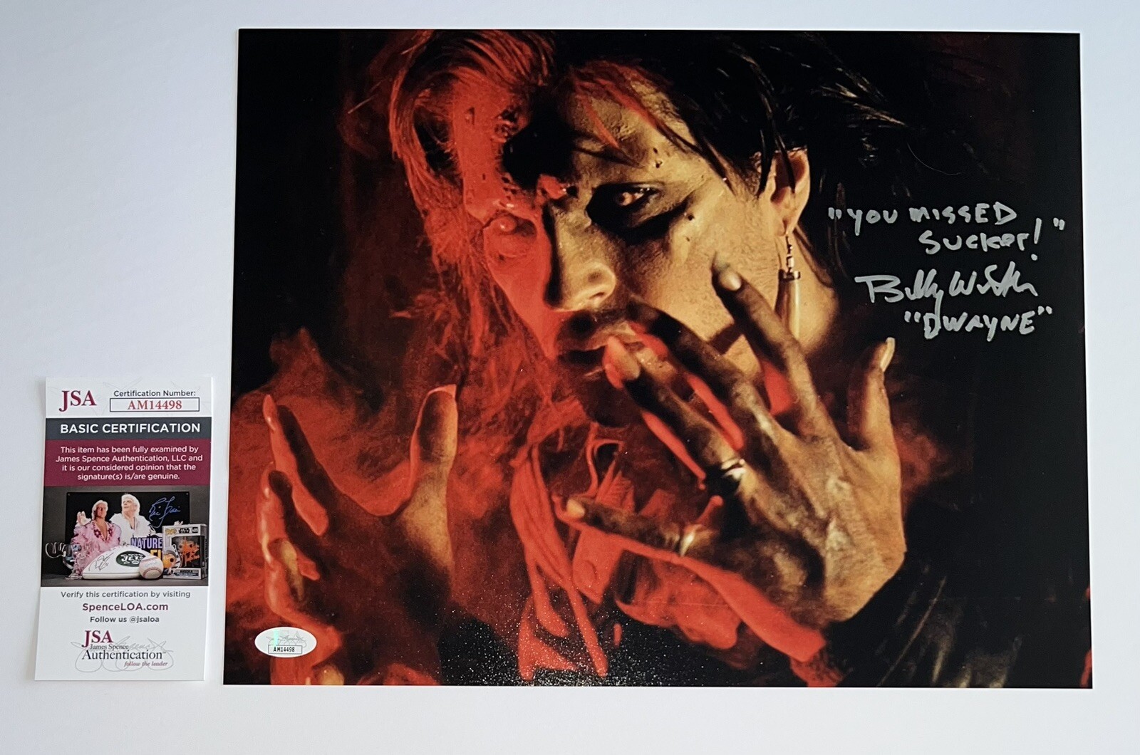 BILLY WIRTH HAND SIGNED AUTOGRAPH 11X14 LOST BOYS DWAYNE PHOTO JSA COA W/ QUOTE