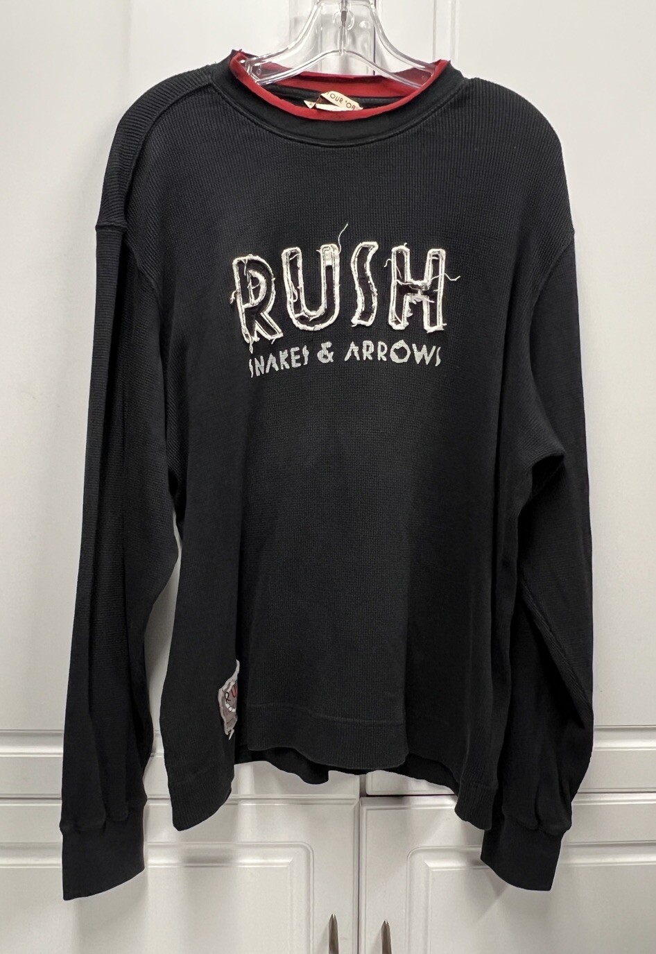 Rush Snakes & Arrows 2008 Tour LS Blue Thermal Shirt – Large Distressed Band