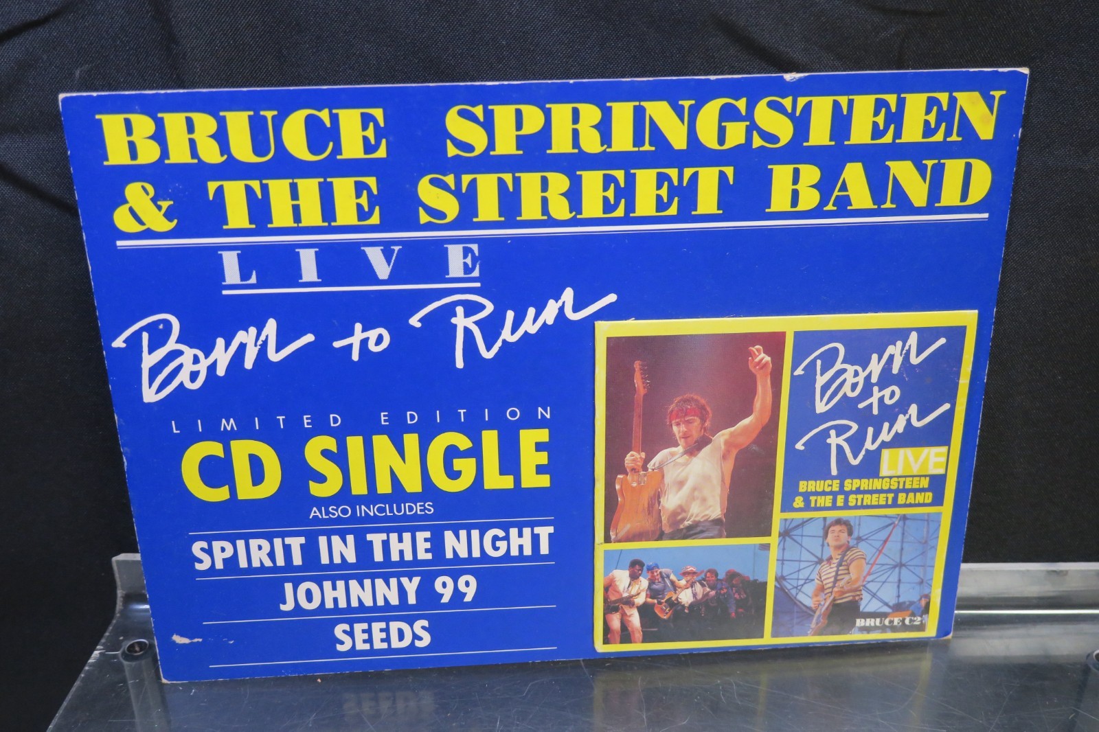 Bruce Springsteen 8 1/4″ x 11 1/2″ Cardboard Record Store Hype Sign