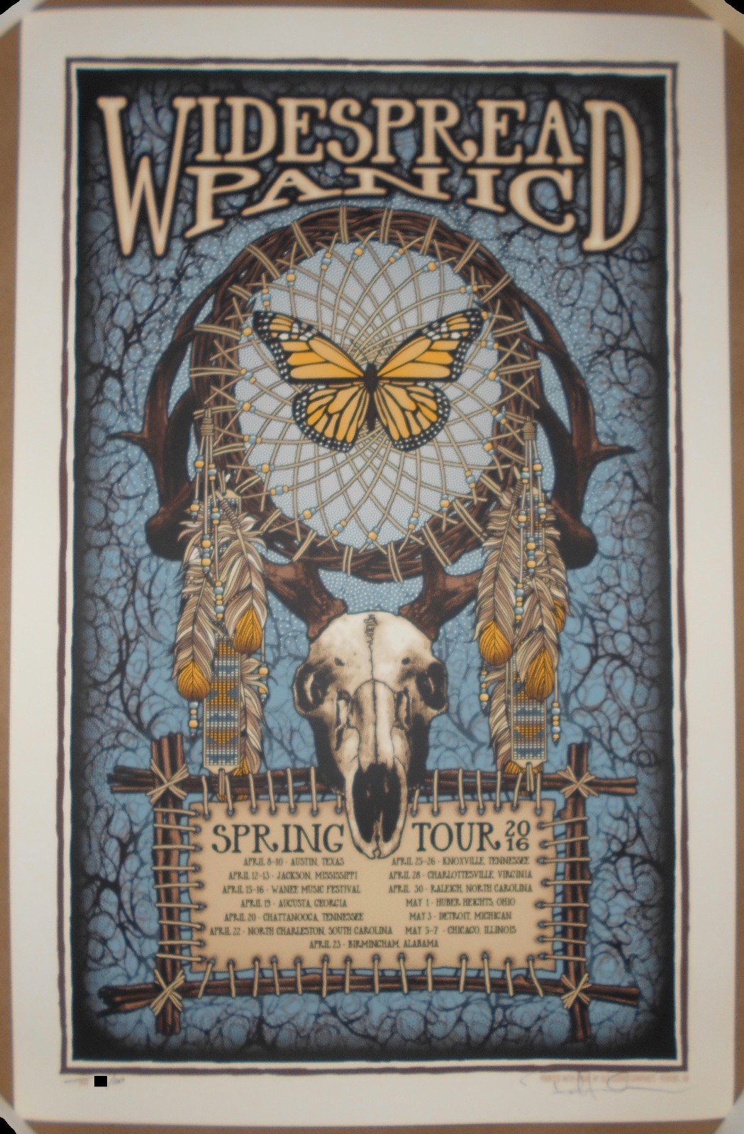 Widespread Panic Spring Tour 2016 Poster Signed Haywood Thomas Old Guard Graphic