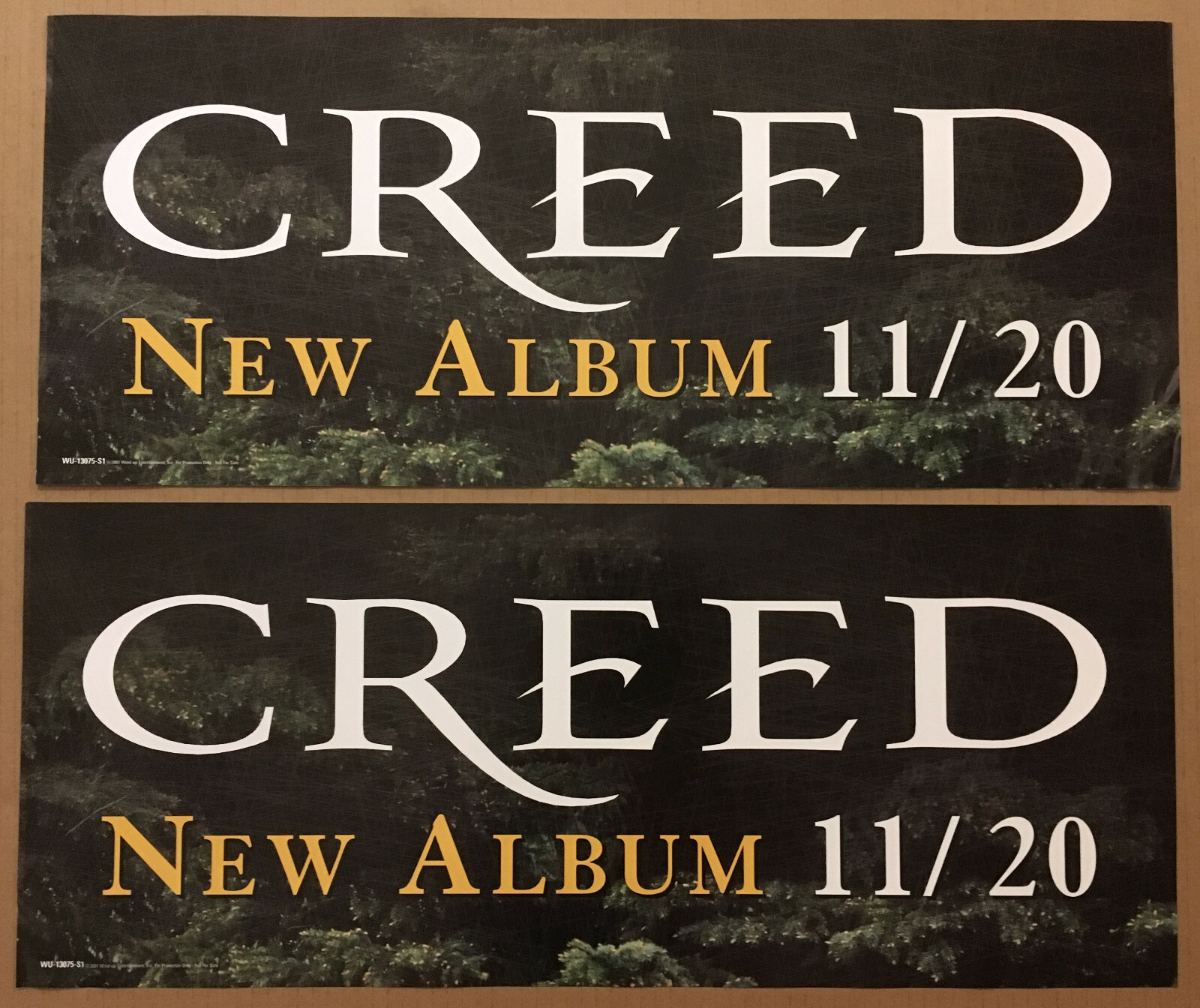Scott Stapp CREED Rare DOUBLE SIDED BANNER PROMO POSTER w/ DATE for Weathered CD