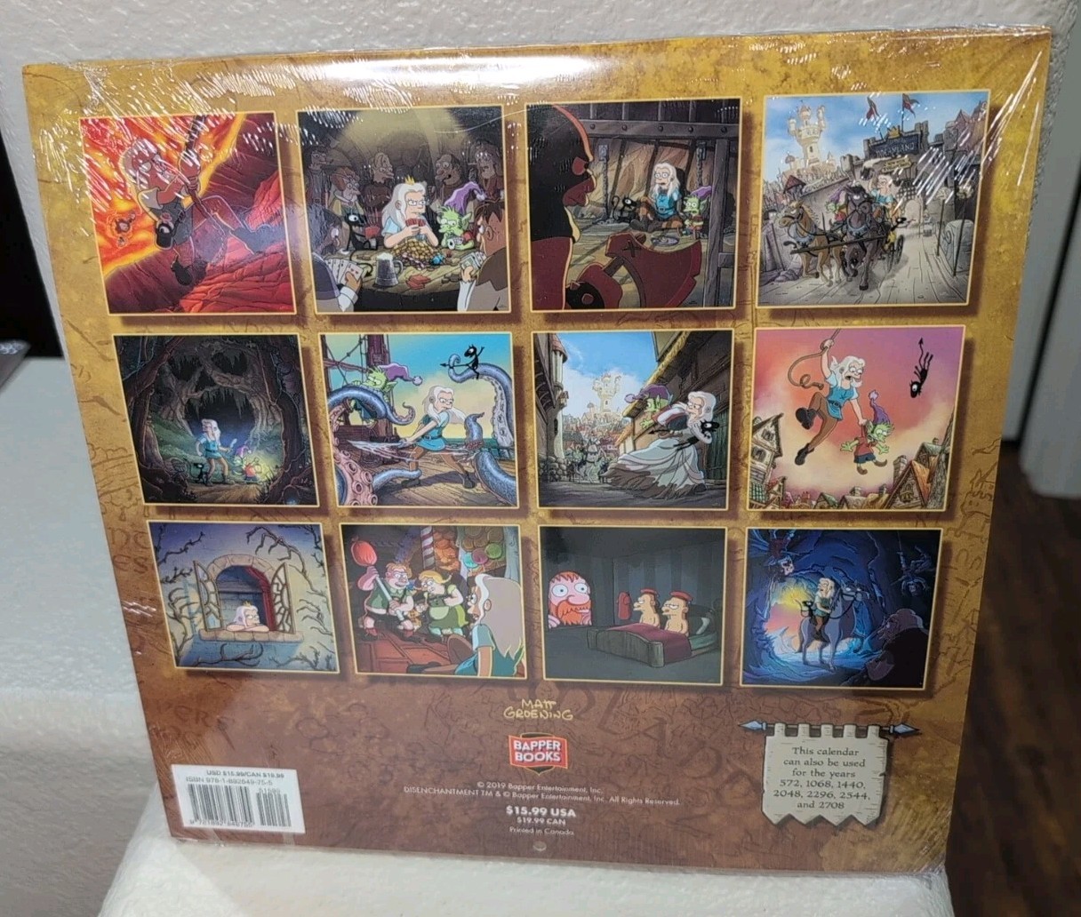 👑 DISENCHANTMENT 2020 Wall Calendar RARE Factory -Sealed NEW Simpsons FUTURAMA